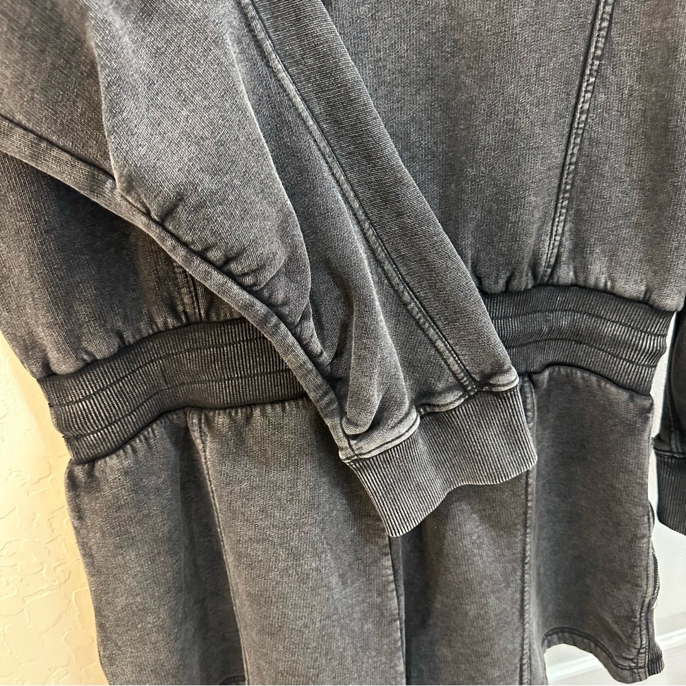 Free People Black Washed Romper with Drawstring Waist - Picture 10 of 12